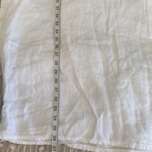 Fly Italian linen and vibes dress pockets short sleeve medium large white - Picture 10 of 10